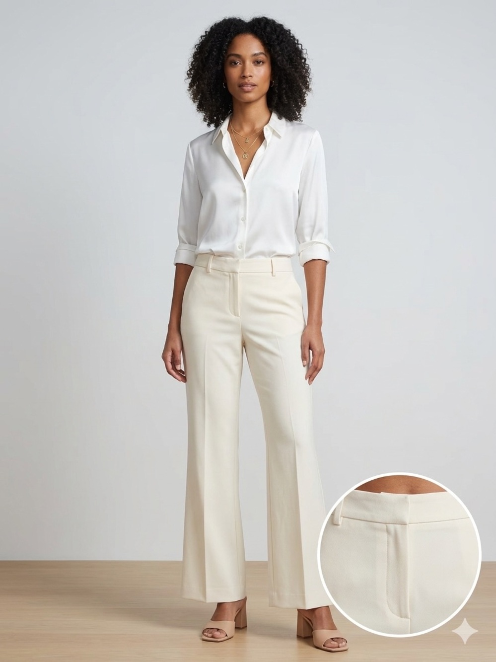 NWT New York & Co 7th Avenue Bootcut Pants Cream 12 Avg